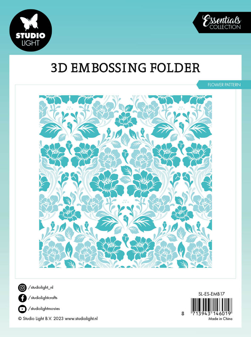 SL Embossing Folder Flower Pattern Essentials 150x150x4mm 1 PC nr.17-4