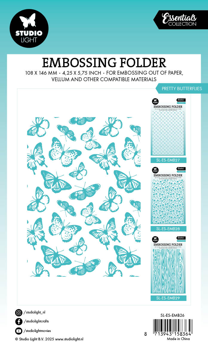 SL Embossing Folders Pretty Butterflies Essentials 1 PC-2