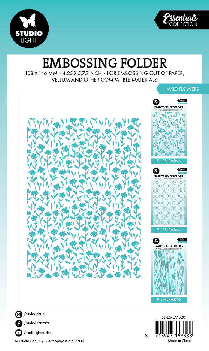 SL Embossing Folders Wild Flowers Essentials 1 PC-2