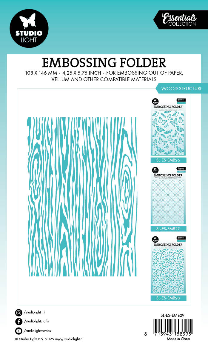 SL Embossing Folders Wooden Planks Essentials 1 PC-2