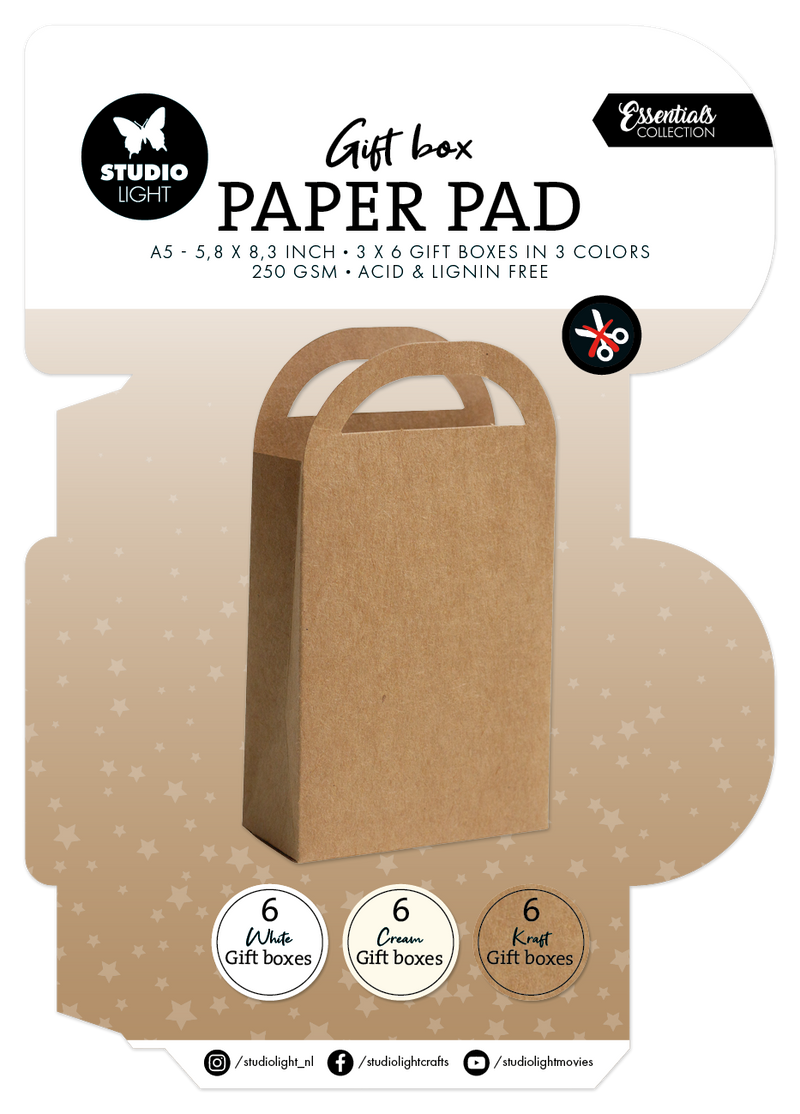 SL Giftbox Bloc de Papier Sac Cadeau Essentiels 18 Feuilles-1