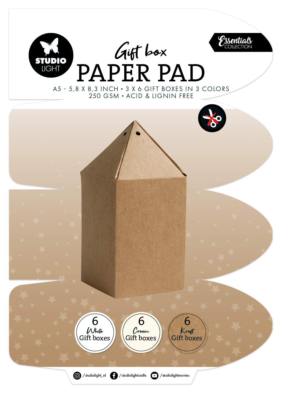 SL Boîte Cadeau Blocs de Papier Essentiels Boîte Cadeau 18 Feuilles-1