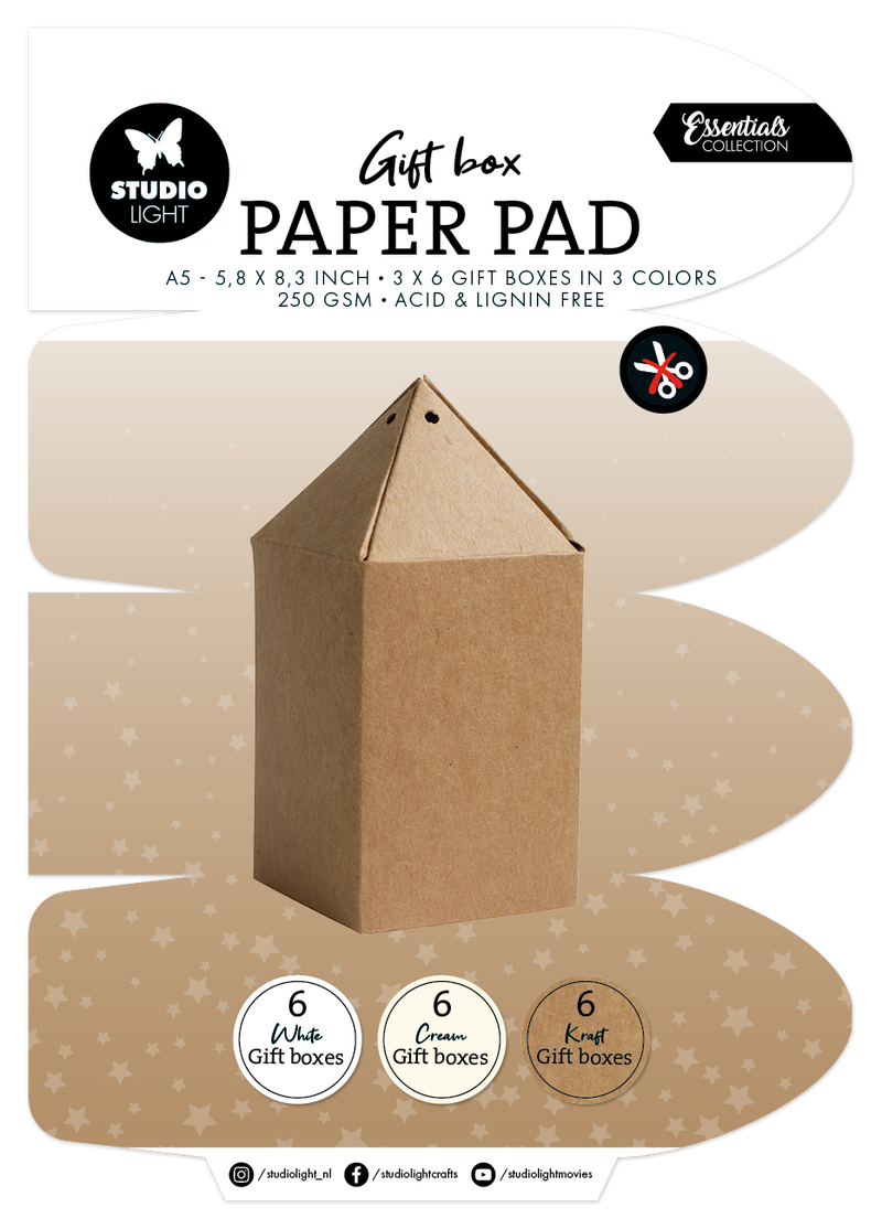 SL Boîte Cadeau Blocs de Papier Essentiels Boîte Cadeau 18 Feuilles-1