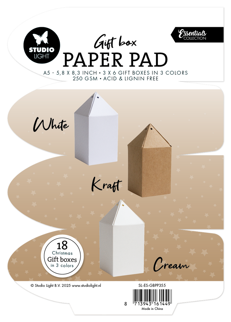 SL Boîte Cadeau Blocs de Papier Essentiels Boîte Cadeau 18 Feuilles-2