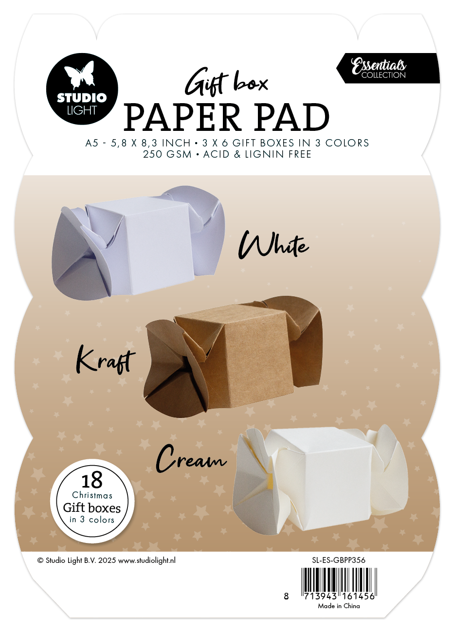 SL Bloc de papier coffret cadeau Boîte à bonbons Essentials 18 feuilles-2