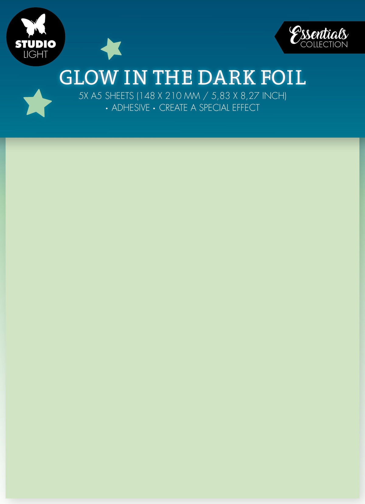 SL Glow In The Dark Foil Essentials 148x210x3mm 5 SH nr.01-1