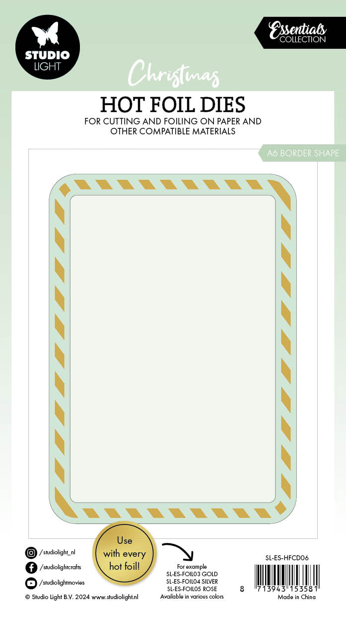 Matrices de découpe à chaud SL Motif A6 Bordure Essentiels 3 pièces-3