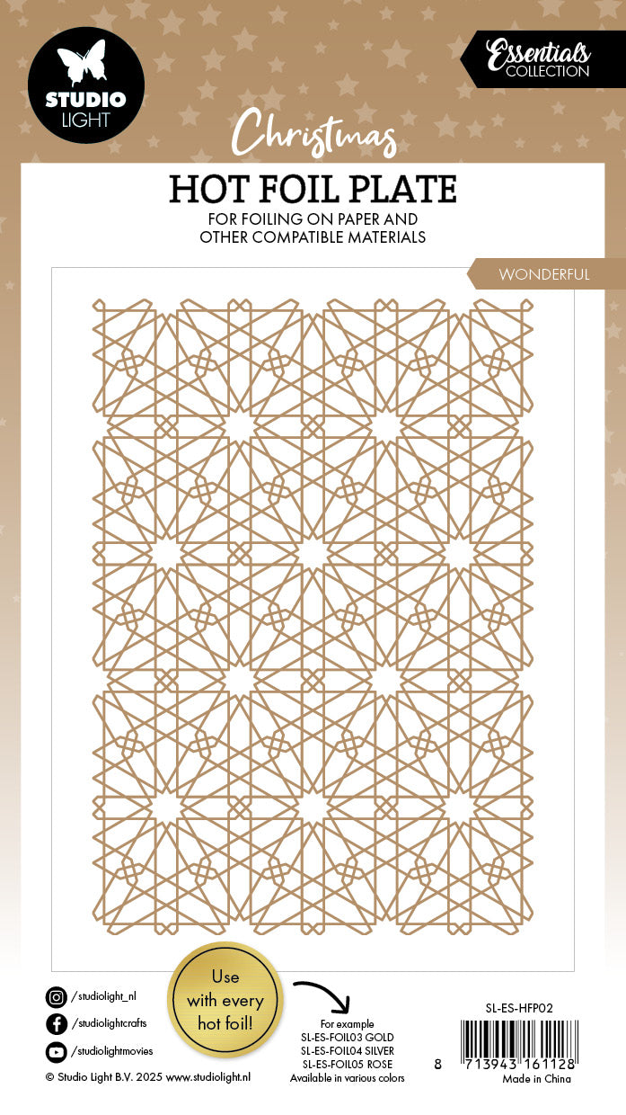 SL Hot Foil Plate Snow Pattern Essentials 1 Piece-2