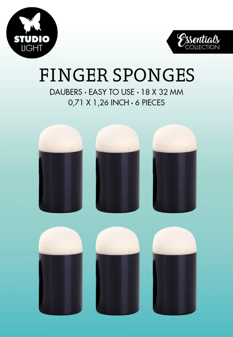 Éponges à Doigt Tampons Encreurs SL Outils Essentiels 32x18x18mm 6 PC nr.06-2