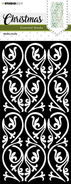 SL Mask Christmas Slimline Swirly Essentials 105x210x1mm 1 PC nr.113-1