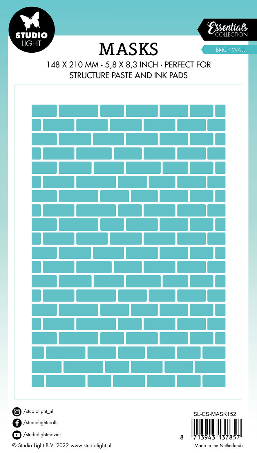 SL Mask Brick Wall Essentials 150x210x1mm 1 PC nr.152-2
