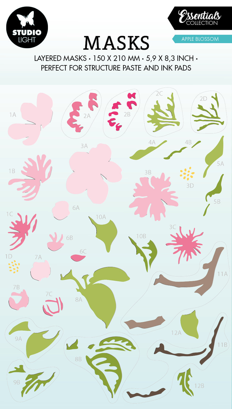 SL Mask Apple Blossom Essentials 150x210x1mm 1 PC nr.173-1