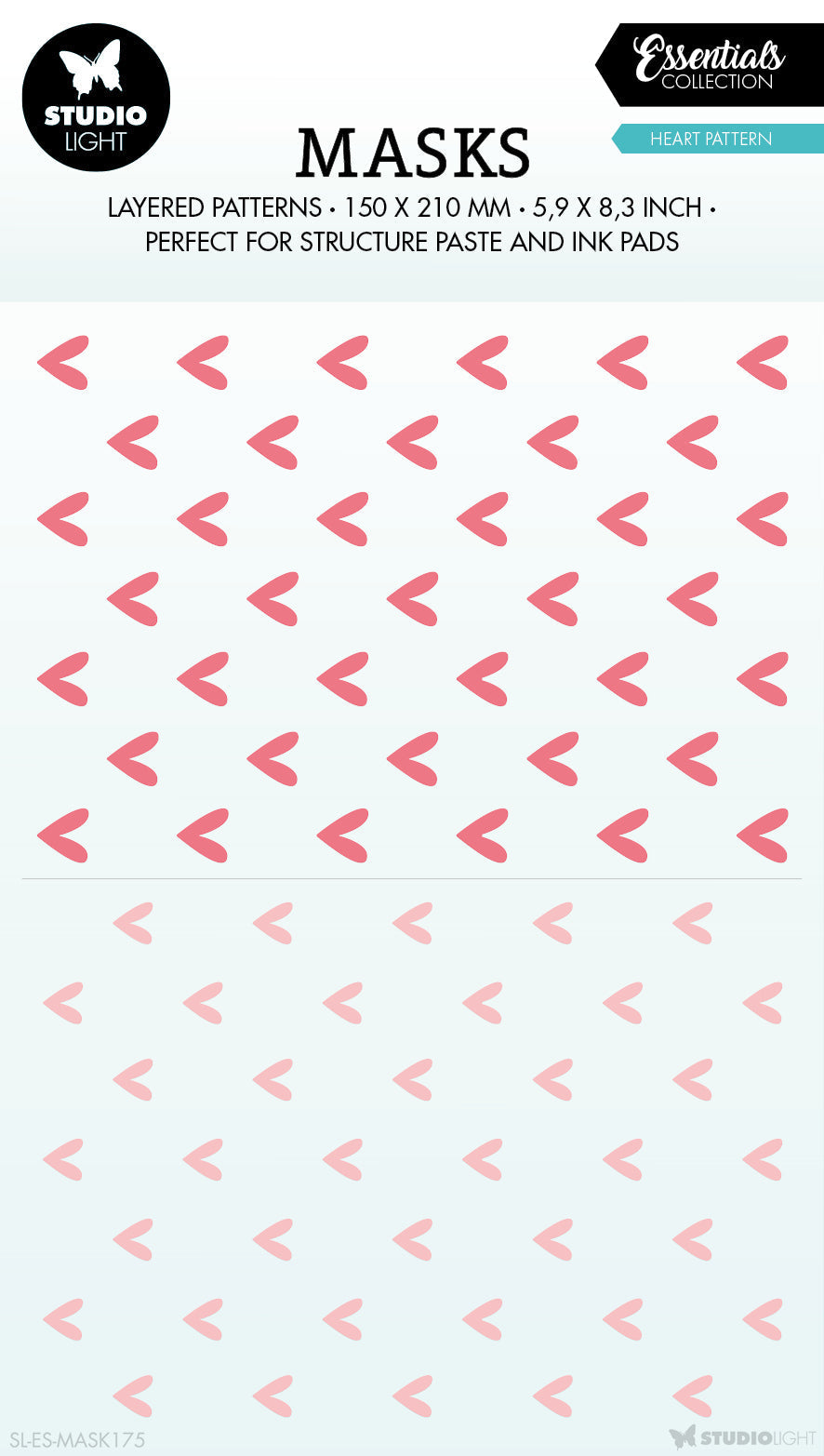 SL Mask Heart Pattern Essentials 150x210x1mm 1 PC nr.175-1