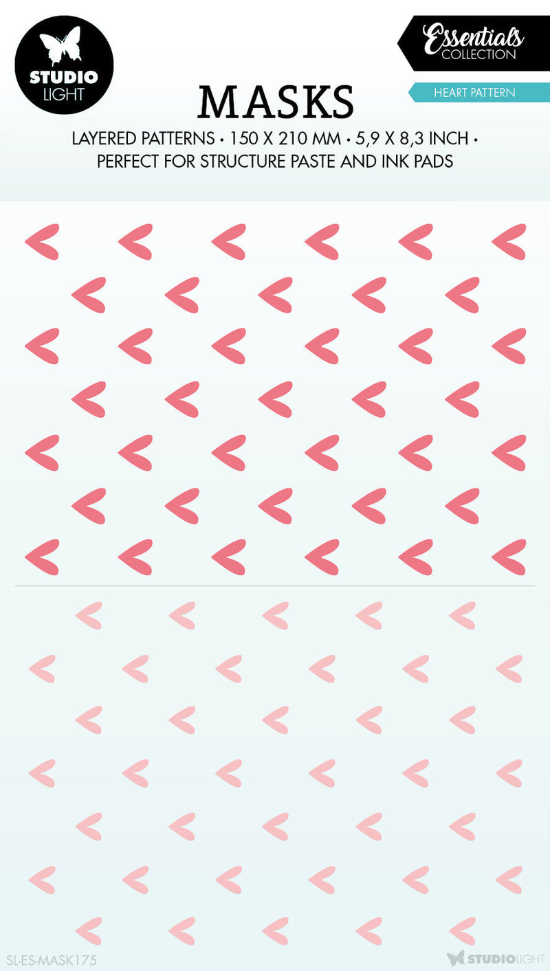 SL Mask Heart Pattern Essentials 150x210x1mm 1 PC nr.175-1