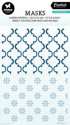 SL Mask Floral Pattern Essentials 150x210x1mm 1 PC nr.177-1