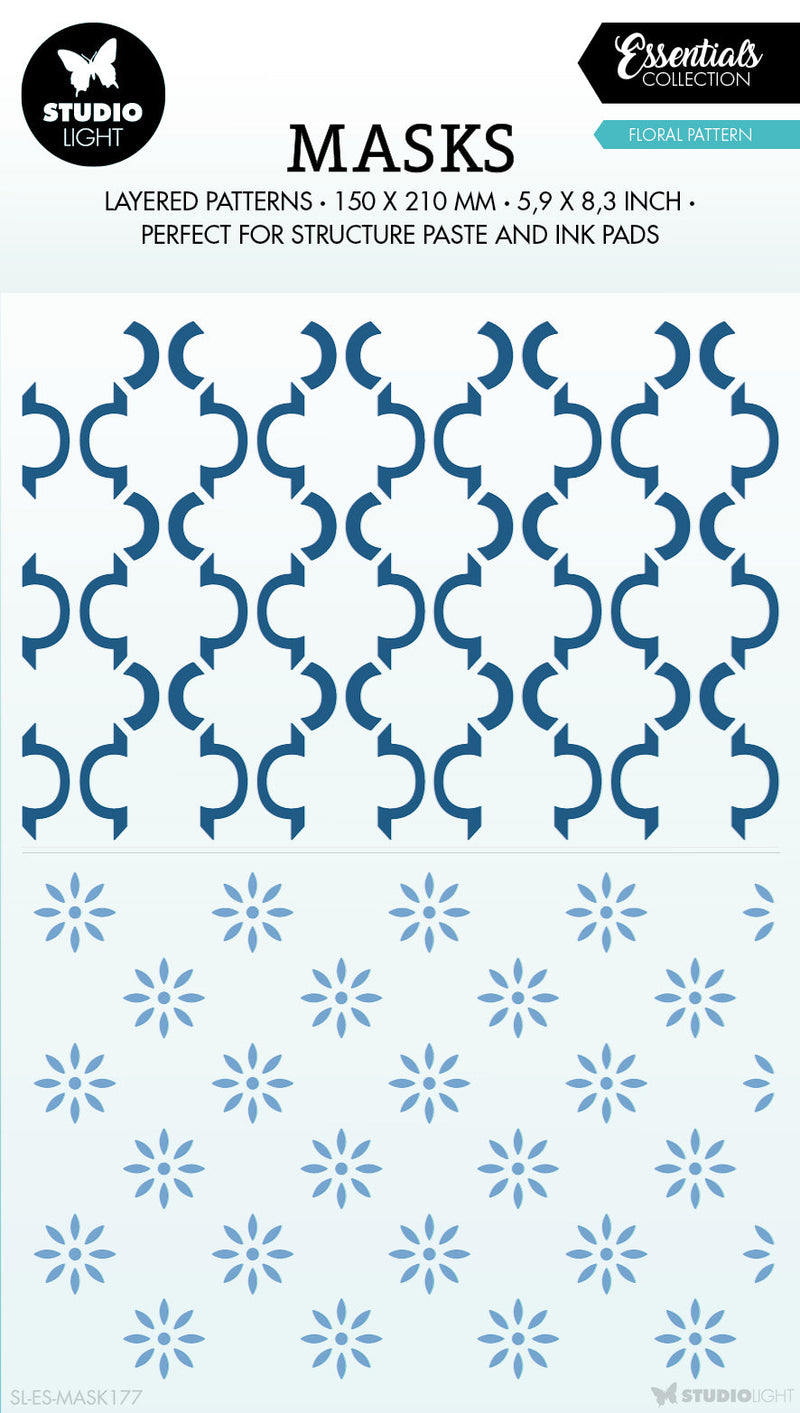 SL Mask Floral Pattern Essentials 150x210x1mm 1 PC nr.177-1