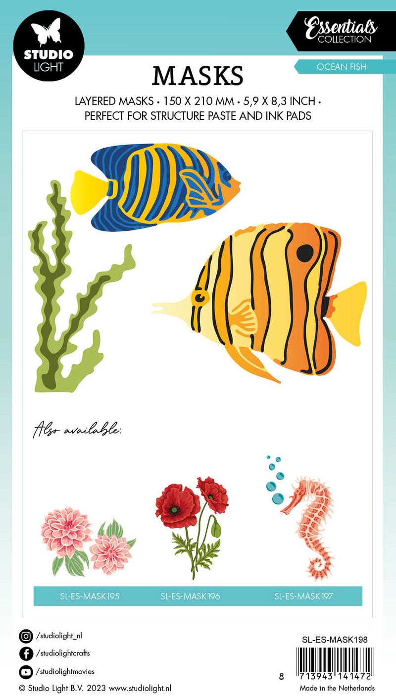 SL Mask Ocean Fish Essentials 150x210x1mm 1 PC nr.198-3