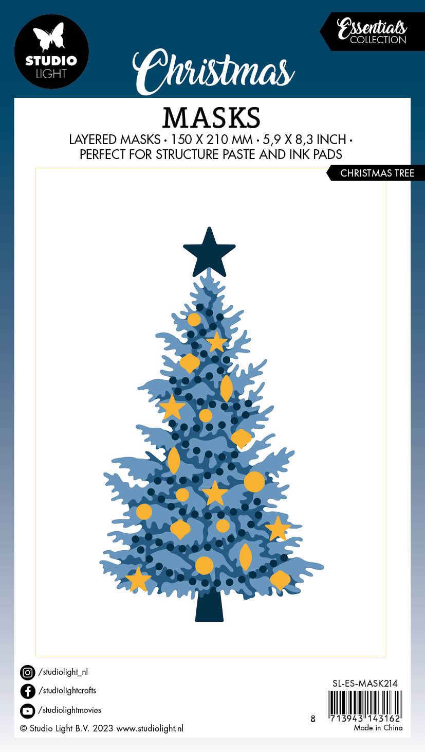 SL Mask Christmas Tree Essentials 150x210x1mm 1 PC nr.214-3