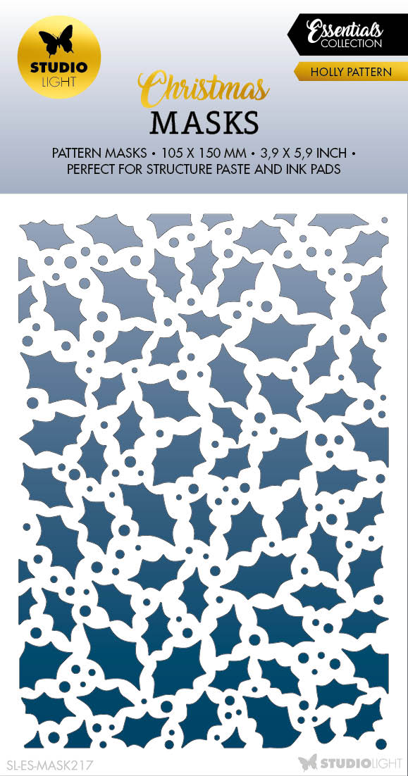 Masque SL motif houx Essentiels 105x150x1mm 1 pièce n°217