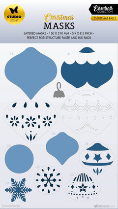 SL Mask Christmas Balls Essentials 150x210x1mm 1 PC nr.218-1