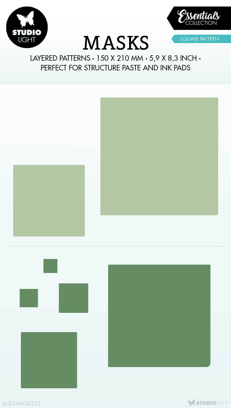 SL Mask Square Pattern Essentials 150x210x1mm 1 PC nr.223-1