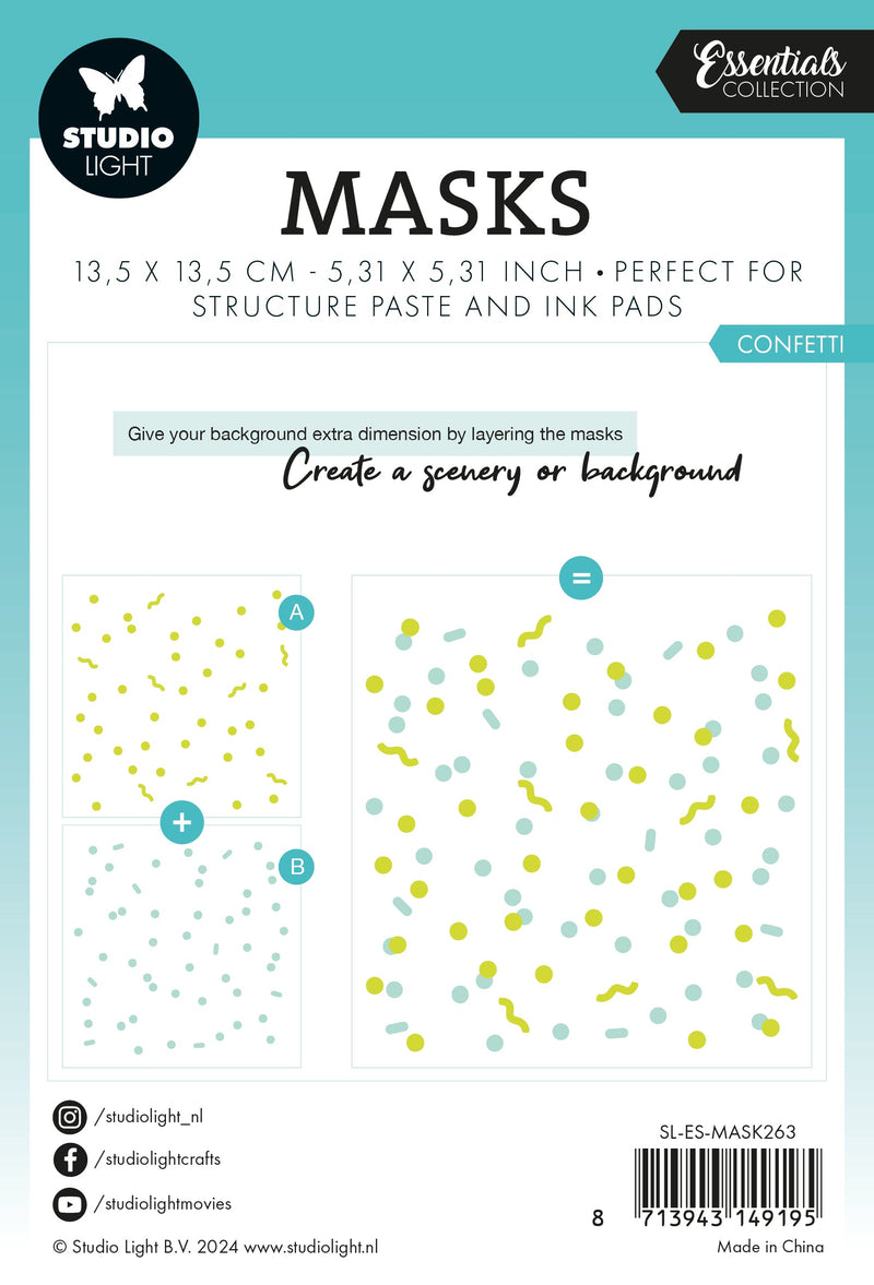 SL Mask Confetti Essentials 135x135x1mm 2 PC nr.263-2