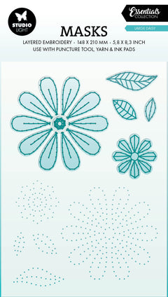 SL Mask Embroidery - Large Daisy Essentials 1 PC-1