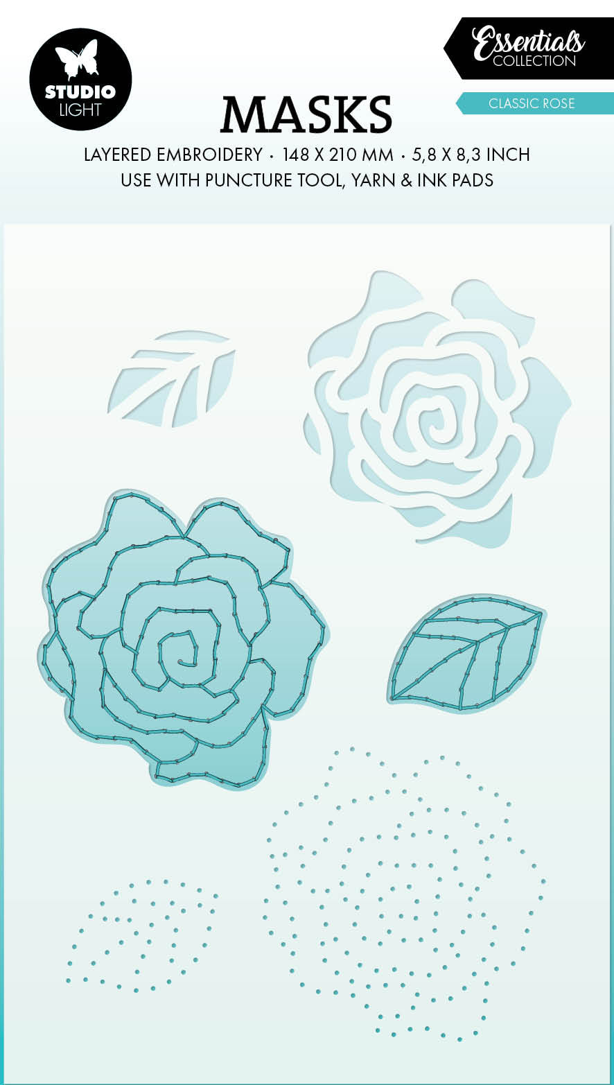 SL Mask Embroidery - Classic Rose Essentials 1 PC-1