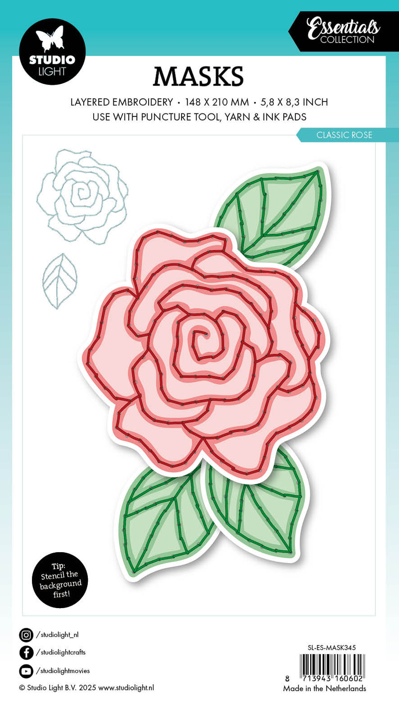 SL Mask Embroidery - Classic Rose Essentials 1 PC-2
