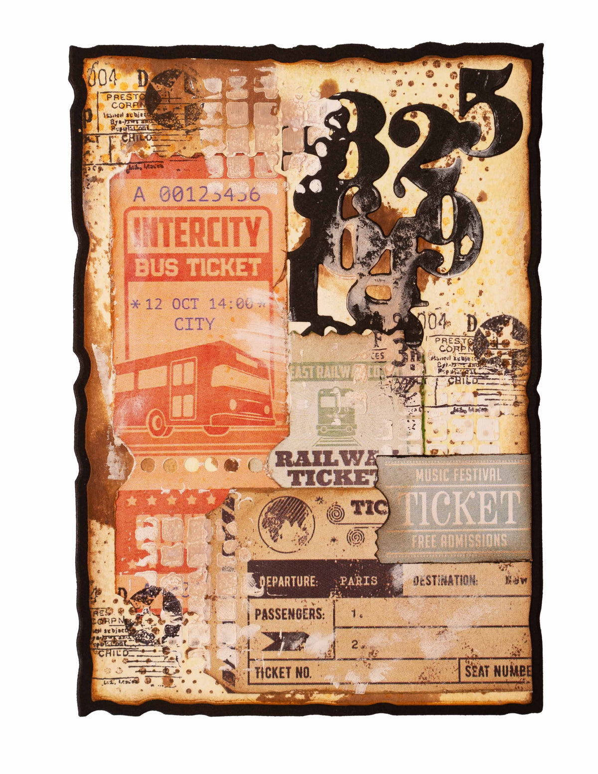 SL DIY Block Mini Vintage Tickets Essentials 74x105x9mm24 SH nr.01-3