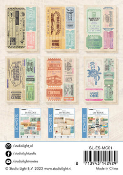 SL DIY Block Mini Vintage Tickets Essentials 74x105x9mm24 SH nr.01-4