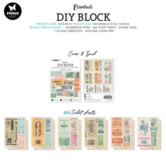 SL DIY Block Mini Vintage Tickets Essentials 74x105x9mm24 SH nr.01-2