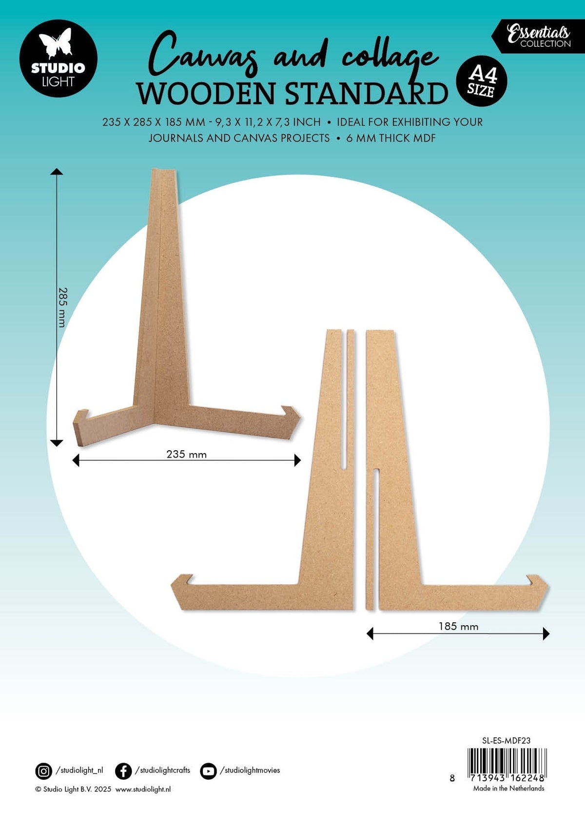 SL Journal & Canvas Stand MDF - A4 Essentials 2 Pieces-1