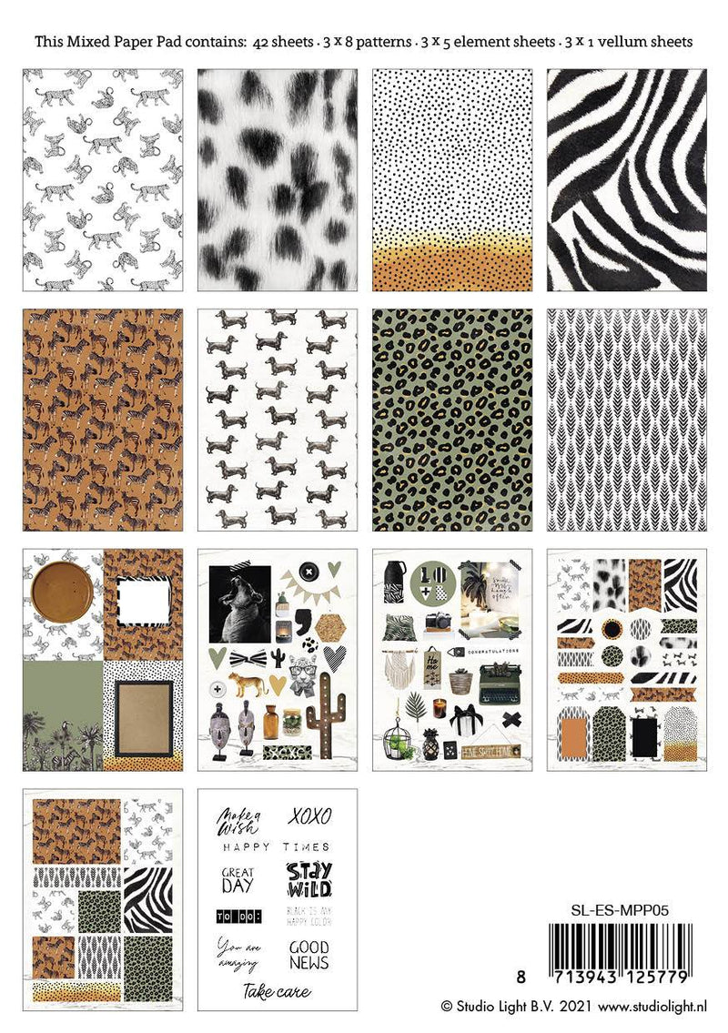 SL Mixed Paper Pad Pattern Paper Essentials 148x210mm 42 Sh nr.5-16