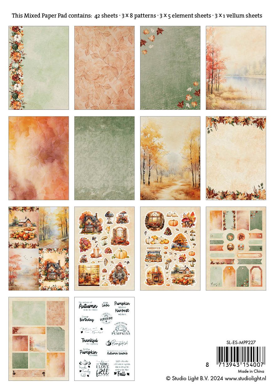 SL Mixed Paper Pad Amazing Autumn Essentials 42 SH-2