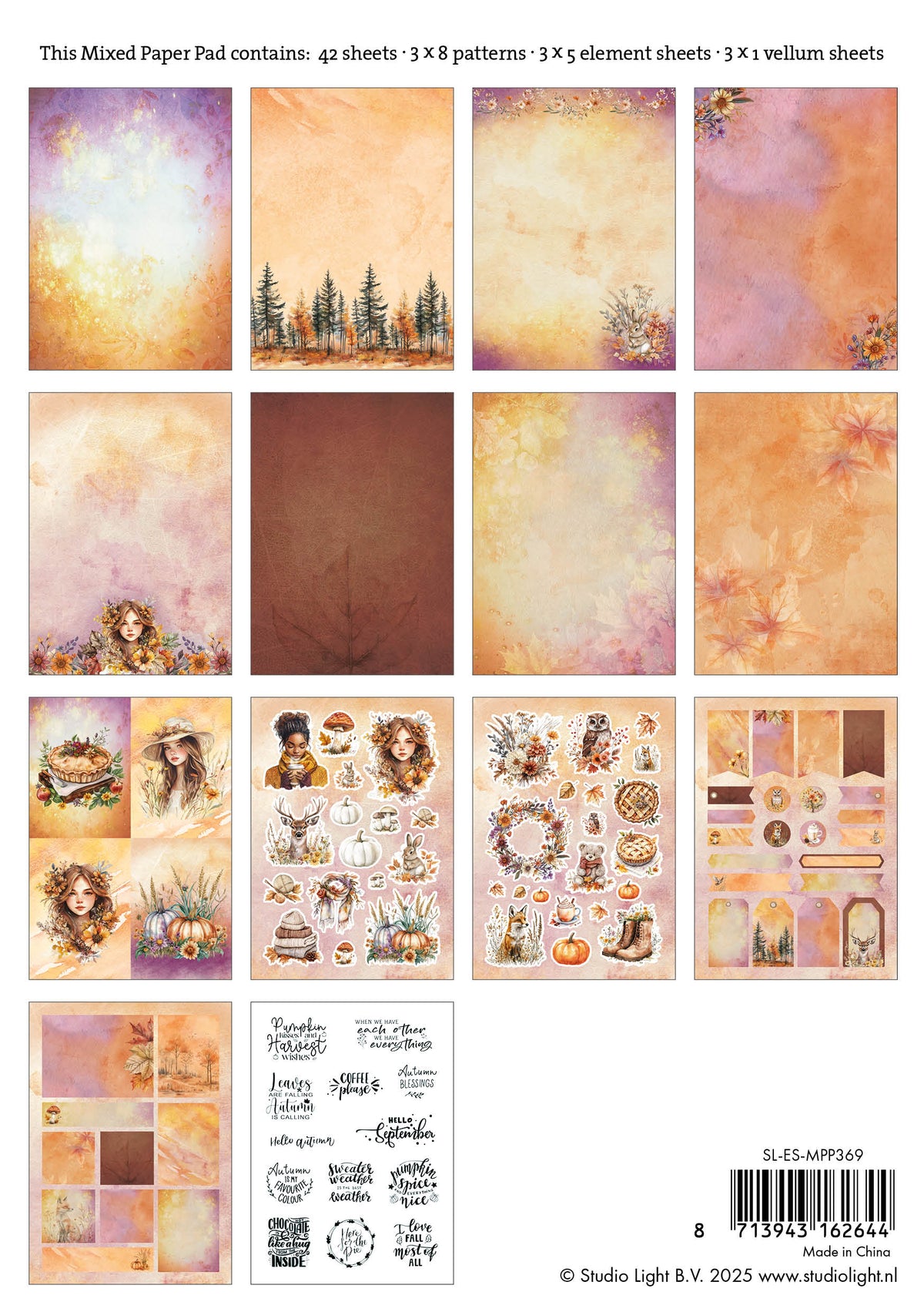 Bloc de papel mixto SL Autumn Essentials 42 hojas-2