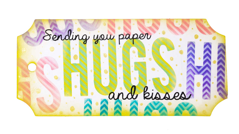 SL Mask & Stamp Hugs Sentiments Essentials 155x155x3mm 9 PC nr.04-3