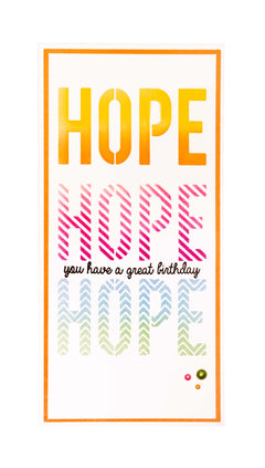 Masques et tampons SL « Hope Sentiments Essentials », 160x155x3mm, 8 pièces, n°05-3