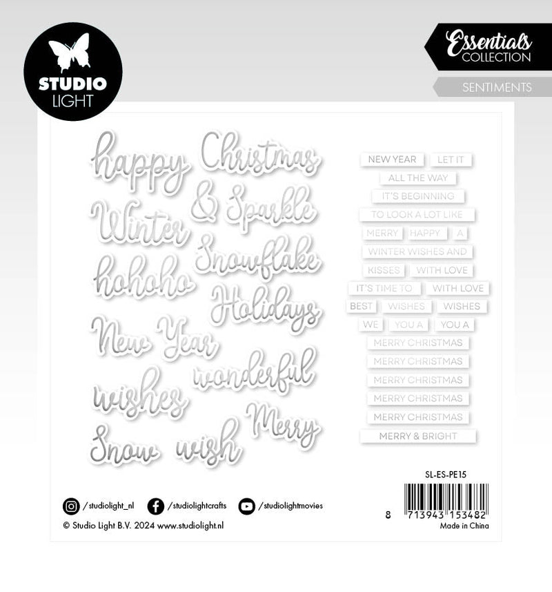 SL Paper Elements Silver Sentiments Essentials 40 PC-3