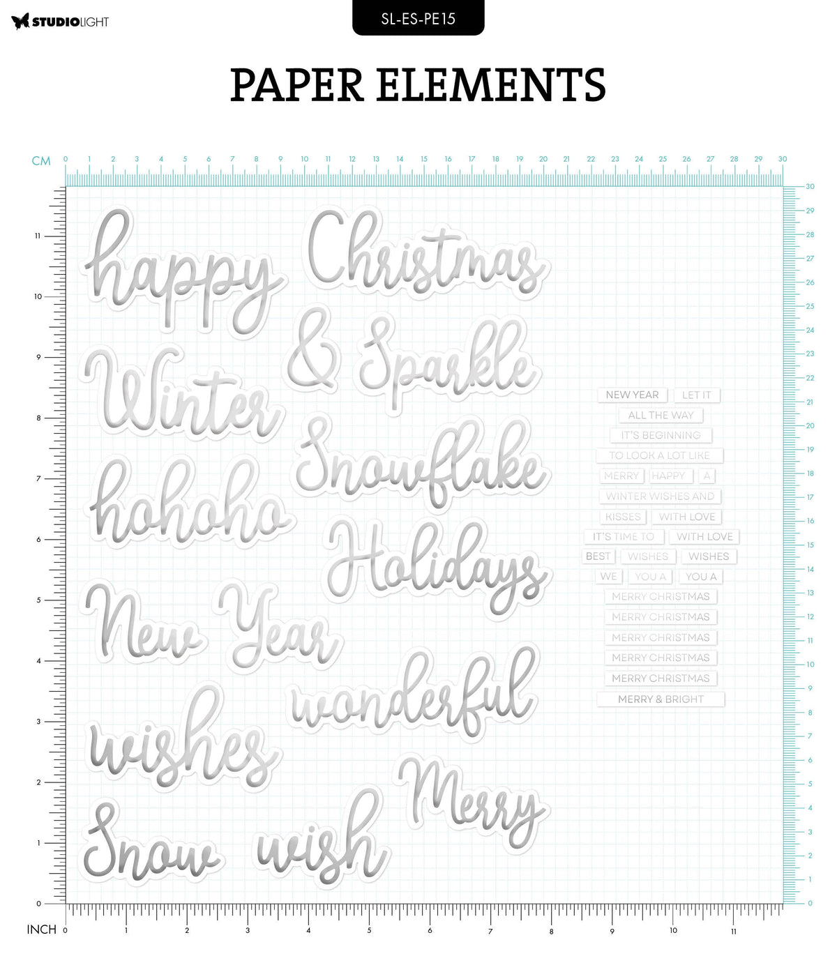 SL Paper Elements Silver Sentiments Essentials 40 PC-2