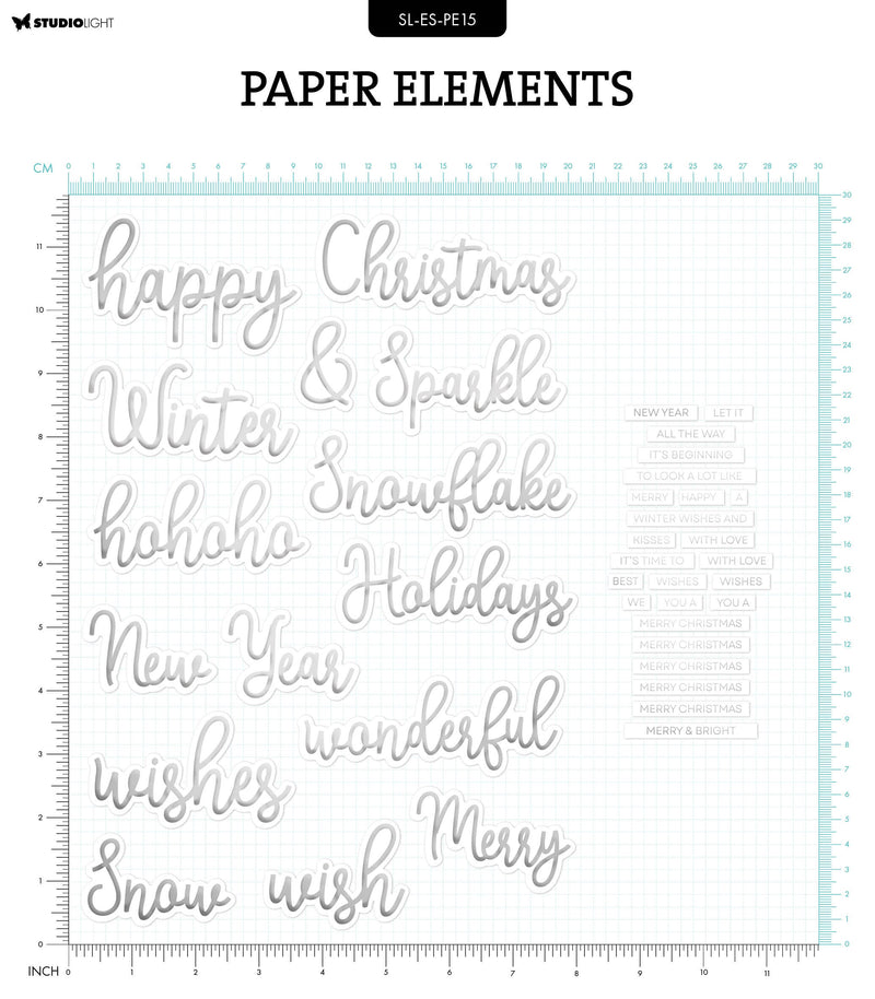 SL Paper Elements Silver Sentiments Essentials 40 PC-2