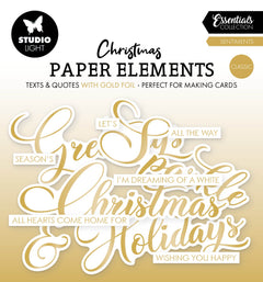 SL Paper Elements Gold Sentiments Classic Essentials 40 Pieces-1
