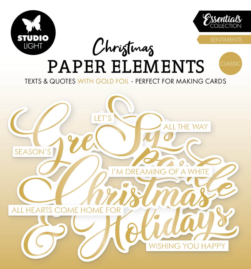 SL Paper Elements Gold Sentiments Classic Essentials 40 Pieces-1
