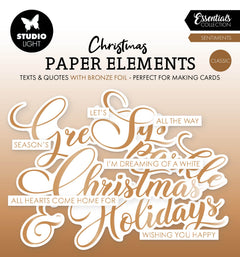 SL Paper Elements Bronze Sentiments Classic Essentials 40 Pieces-1