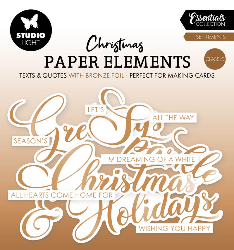 SL Paper Elements Bronze Sentiments Classic Essentials 40 Pieces-1