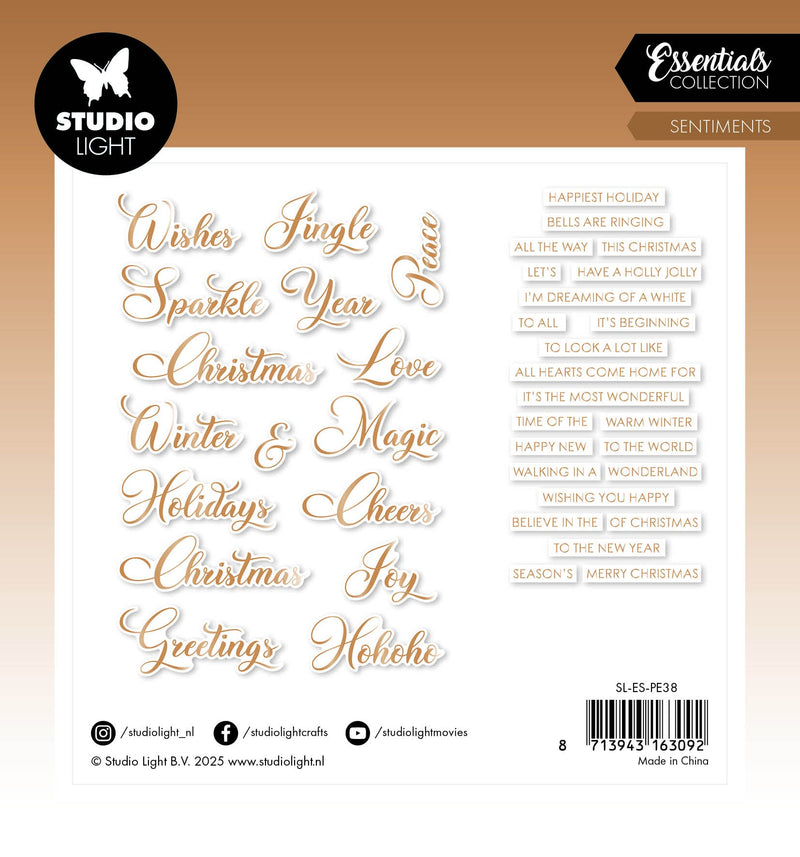 SL Paper Elements Bronze Sentiments Classic Essentials 40 Pieces-2