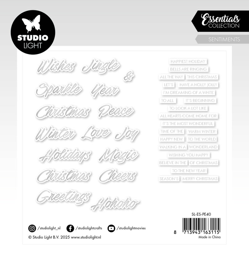 SL Paper Elements Silver Sentiments Trendy Essentials 40 Pieces-2