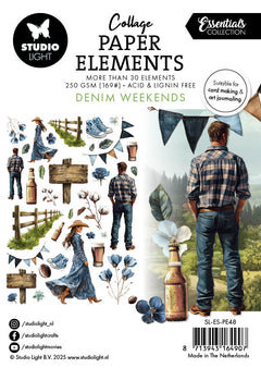 SL Paper Elements Denim Weekends Essentials 105x148x4mm 36 Pieces-1