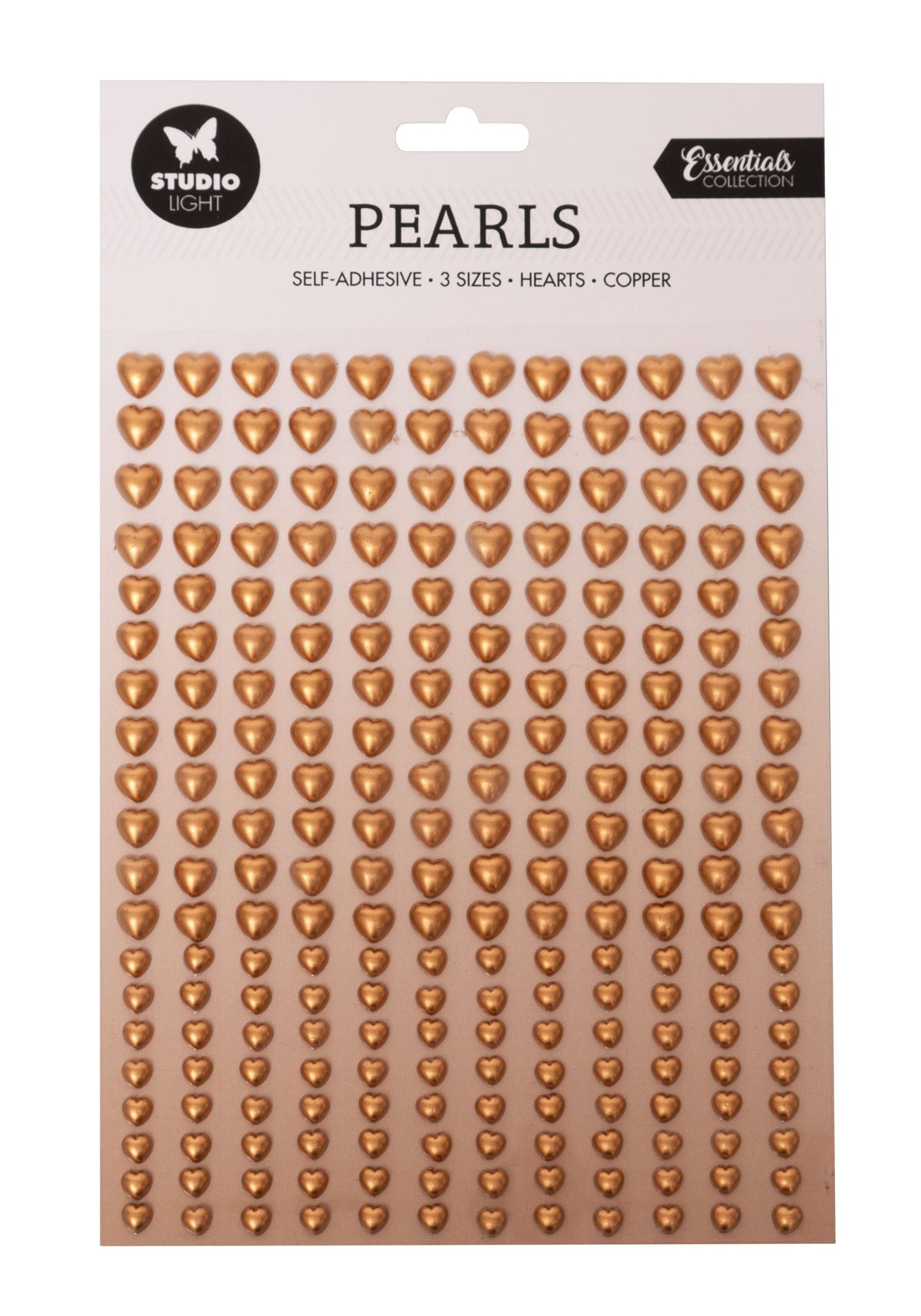 SL Self-Adhesive Pearls Copper Hearts Essentials 140x230x4mm 240 PC nr.05-1