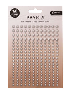 SL Self-Adhesive Pearls Silver Pearls Essentials 105x160x4mm 240 PC nr.16-1